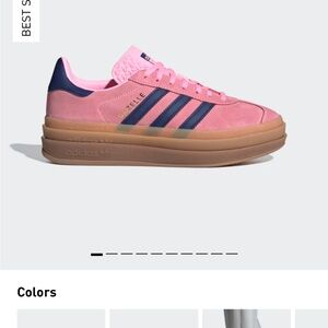 Adidas gazelle bold: pink & navy size 6.5 women’s